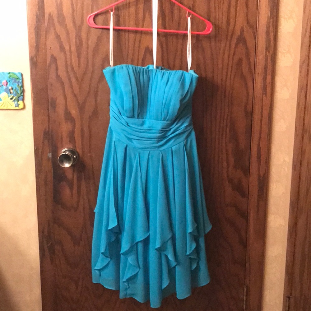 David’s bridal teal dress bridesmaids size 6